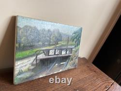 Old Painting Oil on Panel J. B Maurice VECKER (1899-1988) Lock