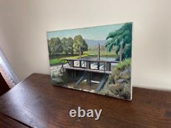 Old Painting Oil on Panel J. B Maurice VECKER (1899-1988) Lock
