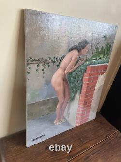 Old Painting Oil on Panel J. B Maurice VECKER (1899-1988) Nude