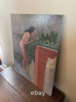 Old Painting Oil on Panel J. B Maurice VECKER (1899-1988) Nude