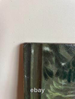 Old Painting Oil on Panel J. B Maurice VECKER (1899-1988) Peasants