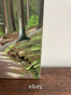 Old Painting Oil on Panel J. B Maurice VECKER (1899-1988) Peasants