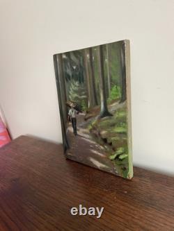 Old Painting Oil on Panel J. B Maurice VECKER (1899-1988) Peasants