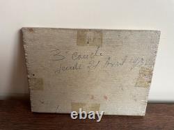 Old Painting Oil on Panel J. B Maurice VECKER (1899-1988) Peasants