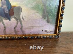 Old Painting Oil on Panel J. B Maurice VECKER (1899-1988) Pyramid Scene