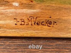 Old Painting Oil on Panel J. B Maurice VECKER (1899-1988) Small Castle