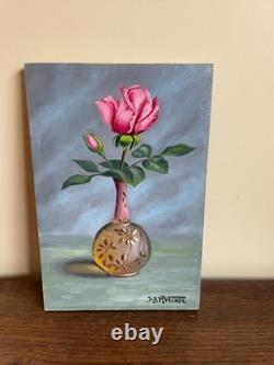 Old Painting Oil on Panel J. B Maurice VECKER (1899-1988) Still Life