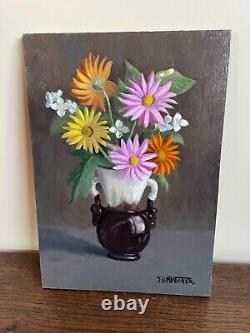 Old Painting Oil on Panel J. B Maurice VECKER (1899-1988) Still Life
