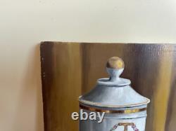 Old Painting Oil on Panel J. B Maurice VECKER 1899-1988 Still Life