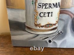 Old Painting Oil on Panel J. B Maurice VECKER 1899-1988 Still Life
