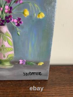 Old Painting Oil on Panel J. B Maurice VECKER (1899-1988) Still Life