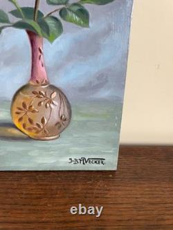 Old Painting Oil on Panel J. B Maurice VECKER (1899-1988) Still Life