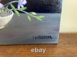 Old Painting Oil on Panel J. B. Maurice VECKER (1899-1988) Still Life