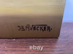 Old Painting Oil on Panel J. B Maurice VECKER 1899-1988 Still Life