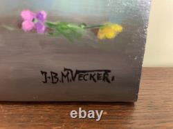 Old Painting Oil on Panel J. B Maurice VECKER (1899-1988) Still Life