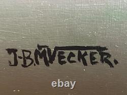 Old Painting Oil on Panel J. B Maurice VECKER (1899-1988) Still Life