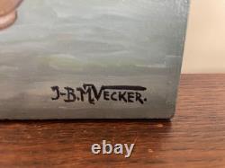 Old Painting Oil on Panel J. B Maurice VECKER (1899-1988) Still Life Old Painting Oil on Panel J. B Maurice VECKER (1899-1988) Still Life