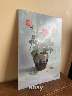 Old Painting Oil on Panel J. B. Maurice VECKER 1899-1988 Still Life