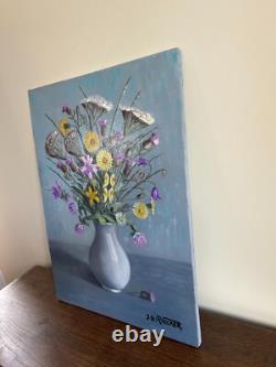 Old Painting Oil on Panel J. B Maurice VECKER 1899-1988 Still Life