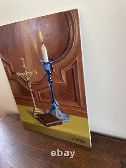 Old Painting Oil on Panel J. B Maurice VECKER 1899-1988 Still Life