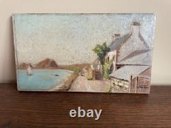 Old Painting Oil on Panel J. B Maurice VECKER (1899-1988) Trégastel 1933