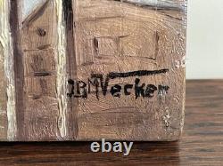 Old Painting Oil on Panel J. B Maurice VECKER (1899-1988) Trégastel 1933