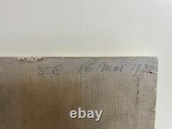 Old Painting Oil on Panel J. B Maurice VECKER (1899-1988) Trégastel 1933