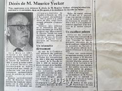 Old Painting Oil on Panel J. B Maurice VECKER (1899-1988) Trégastel 1933