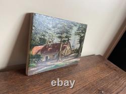 Old Painting Oil on Panel J. B Maurice VECKER (1899-1988) View of Village