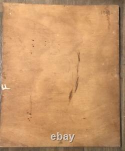 Old Painting Oil on Panel Landscape Mill France 20th Century