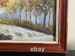 Old Painting Oil on Panel Louis RENARDAT (1948-2020) Landscape