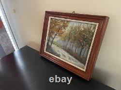 Old Painting Oil on Panel Louis RENARDAT (1948-2020) Landscape