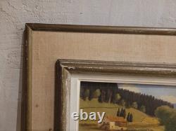 Old Painting, Oil on Panel, Painting, Haut Doubs, Signed, Landscape, Oil