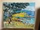 Old Painting Oil On Panel Rogier M (1976) The Old Ramparts Of Antibes