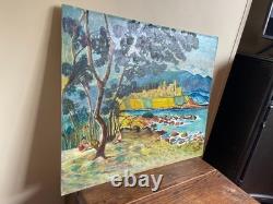 Old Painting Oil on Panel ROGIER M (1976) The Old Ramparts of Antibes
