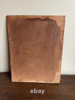 Old Painting Oil on Panel TABURIAUX 1948 (early 20th century) Indian