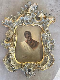 Old Painting/Oil on Wood/Early 18th Century/Pair of Regency Frames/44x33cm