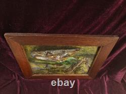 Old Painting Oil on Wood HSP French School of Barbizon Forest 19th Century