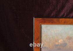 Old Painting Oil on Wood Seascape Seaside Brittany Normandy DLG 19th Century