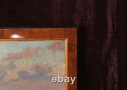 Old Painting Oil on Wood Seascape Seaside Brittany Normandy DLG 19th Century