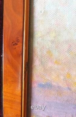 Old Painting Oil on Wood Seascape Seaside Brittany Normandy DLG 19th Century