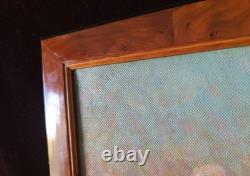 Old Painting Oil on Wood Seascape Seaside Brittany Normandy DLG 19th Century