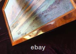 Old Painting Oil on Wood Seascape Seaside Brittany Normandy DLG 19th Century