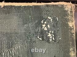 Old Painting Pair of Still Life Oil on Canvas Signed Bretagne 1 Damaged