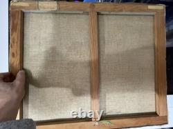 Old Painting Pair of Still Life Oil on Canvas Signed Bretagne 1 Damaged