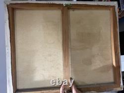 Old Painting Pair of Still Life Oil on Canvas Signed Bretagne 1 Damaged