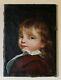 Old Painting Portrait Of Xviii Xix Child Oil On Canvas French School