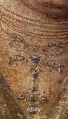 Old Painting. Portrait of a Woman. Oil on Canvas Signed. 19th Century Style