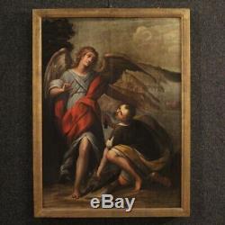 Old Painting Religious Painting Oil On Panel Frame Tobias And The Angel 600