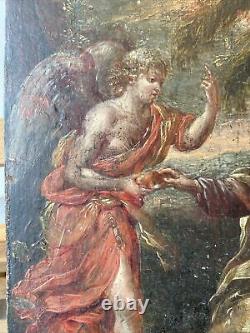 Old Painting Religious Painting On Wood Signed G. V. S